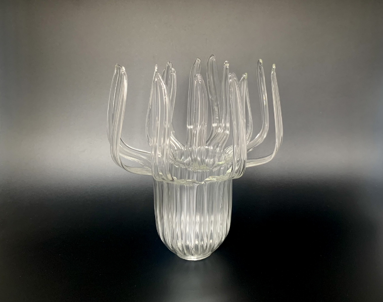 玻璃工艺品-双层花瓣玻璃灯罩